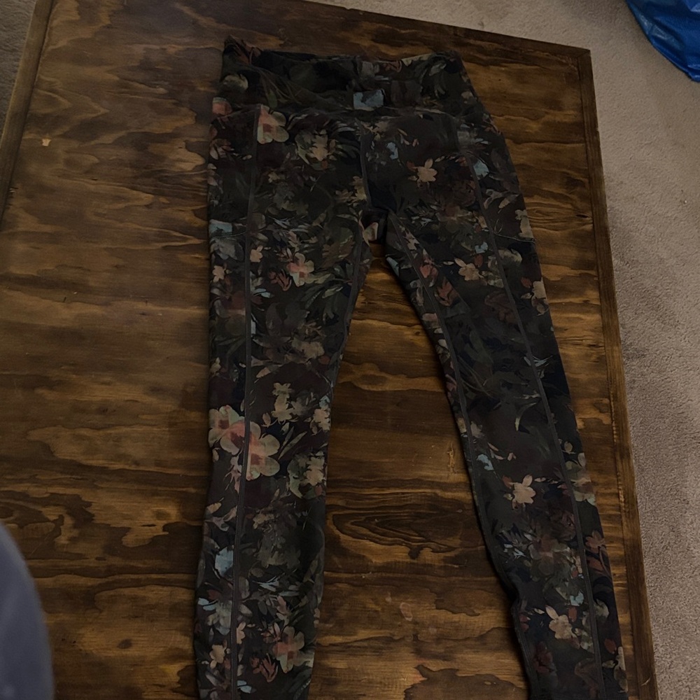 RBX Women's Floral Leggings - Black and Brown
